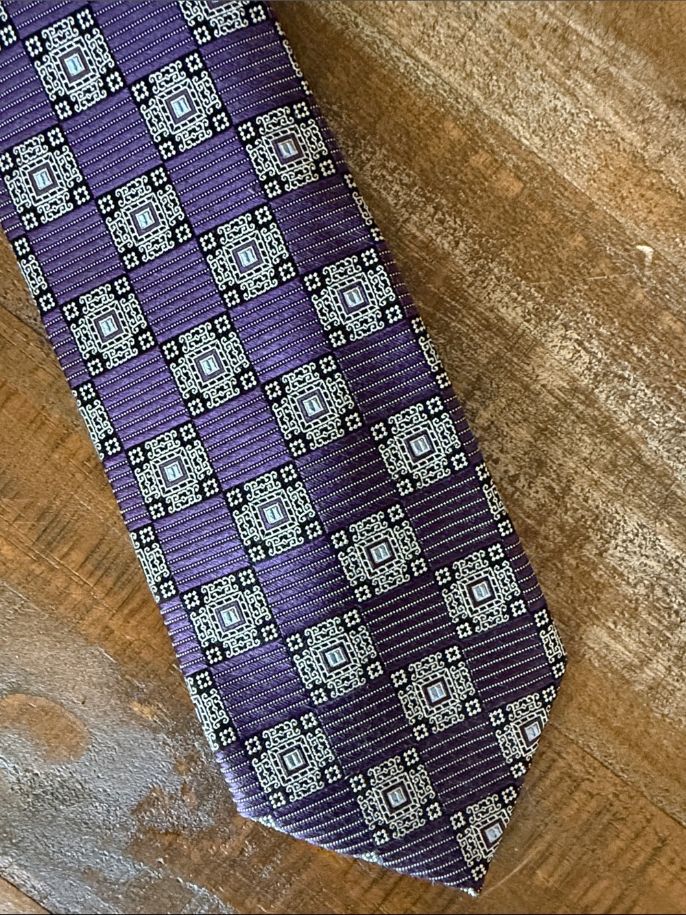 Jos. A. Bank Classic Purple Geometric Men's Tie